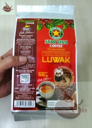 Cà Phê Luwak Hương Chồn Starvina - Túi 500g Hạt