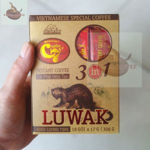 1 Cà Phê Hoà Tan Luwak 3in1 - Hộp 18 gói x 17g