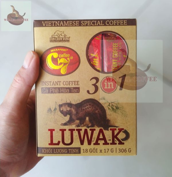 Cà Phê Hoà Tan Luwak 3in1 - Hộp 18 gói x 17g
