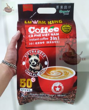 Cà Phê Hòa tan Luwak King Hương Chồn - Túi 50 gói x 18g