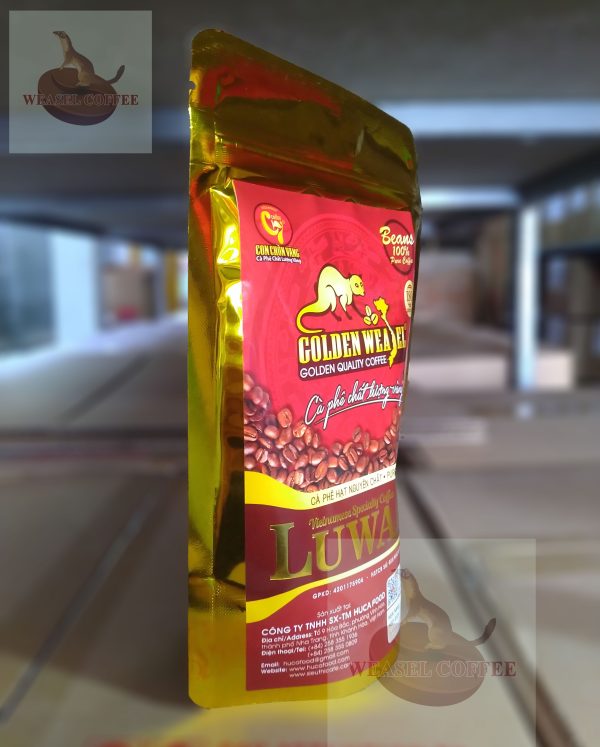 Cà phê chồn Luwak rang mộc ( Túi Zip 200g Hạt )