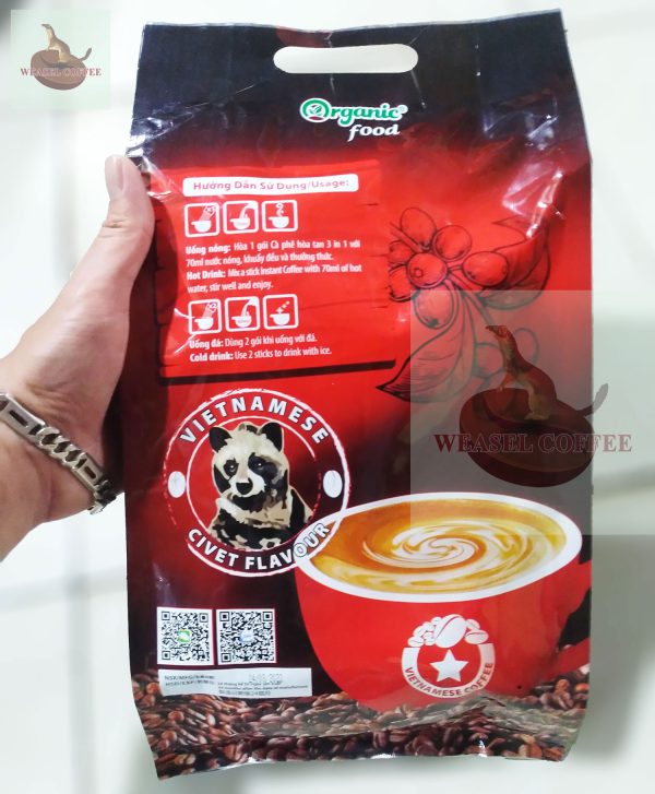 2 Cà Phê Hòa tan Luwak King Hương Chồn - Túi 50 gói x 18g