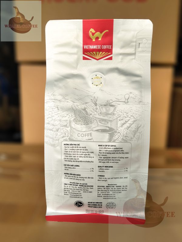 Cà phê Robusta rang mộc - Túi 500g Hạt