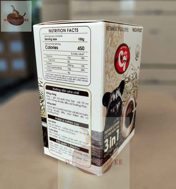 Cà phê hòa tan Hương Chồn 3in1 C7 - Hộp 18 gói x 17g