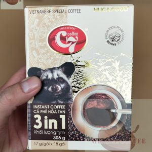 4 Cà phê hòa tan Hương Chồn 3in1 C7 ( Hộp 18 gói x 17g )
