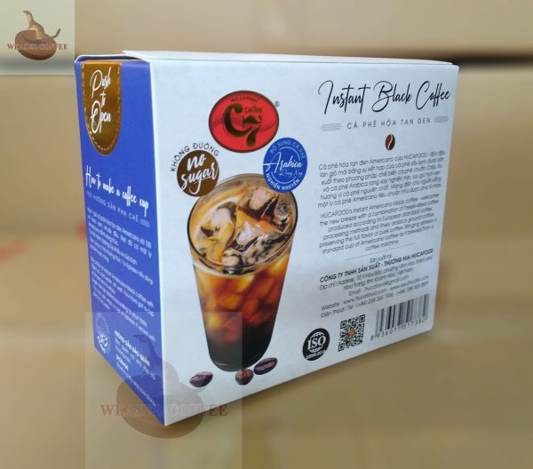 Cà phê hòa tan đen Americano - Hộp 50 gói x 1,2g