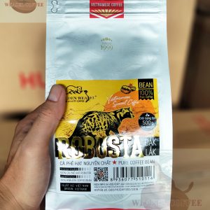 Cà phê Robusta rang mộc - Túi 500g Hạt