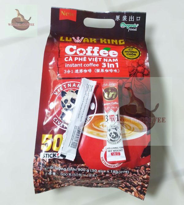 6 Cà Phê Hòa tan Luwak King Hương Chồn - Túi 50 gói x 18g