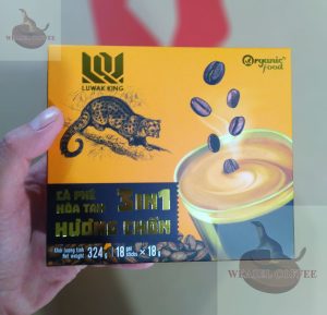 Cà Phê Hòa Tan 3 trong 1 Luwak King Hương Chồn ( 18 gói x 18g )