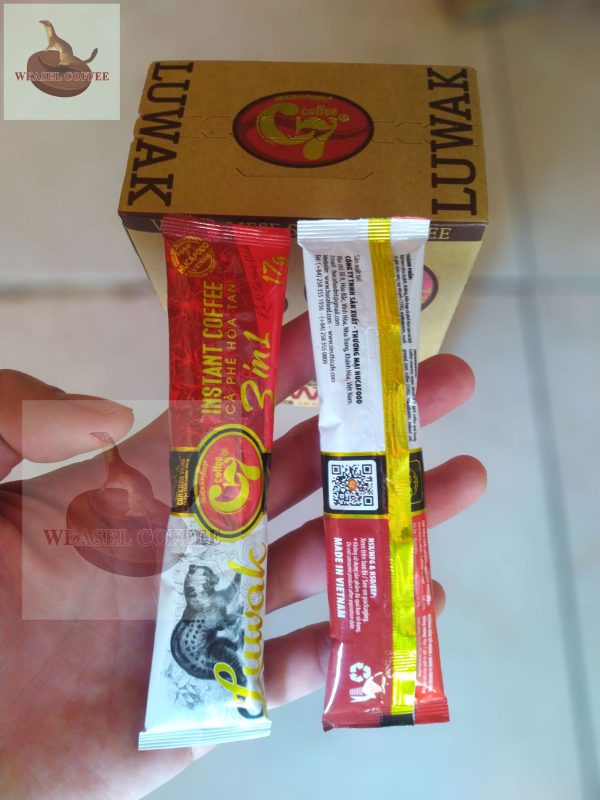 Cà Phê Hoà Tan Luwak 3in1 - Hộp 18 gói x 17g