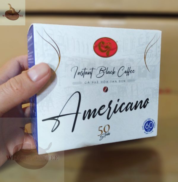 Cà phê hòa tan đen Americano - Hộp 50 gói x 1,2g