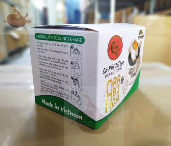 Cà phê Arabica túi lọc ( phin giấy ) - Hộp 12 gói x 12,5g