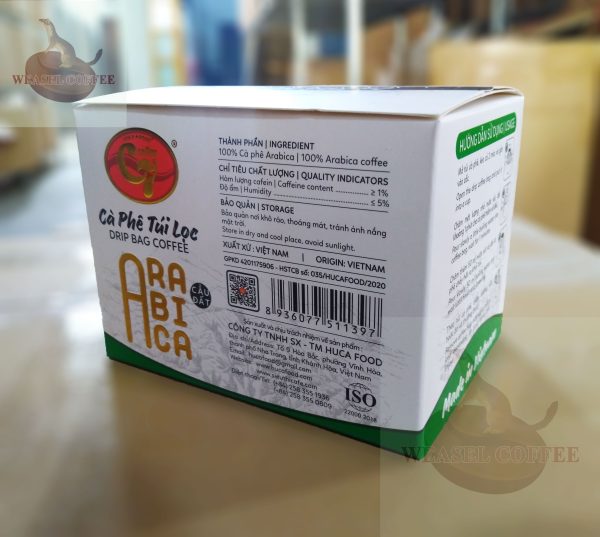Cà phê Arabica túi lọc ( phin giấy ) - Hộp 12 gói x 12,5g
