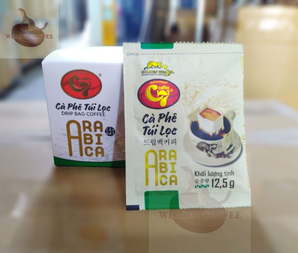 Cà phê Arabica túi lọc ( phin giấy ) - Hộp 12 gói x 12,5g