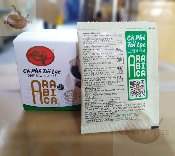 Cà phê Arabica túi lọc ( phin giấy ) - Hộp 12 gói x 12,5g
