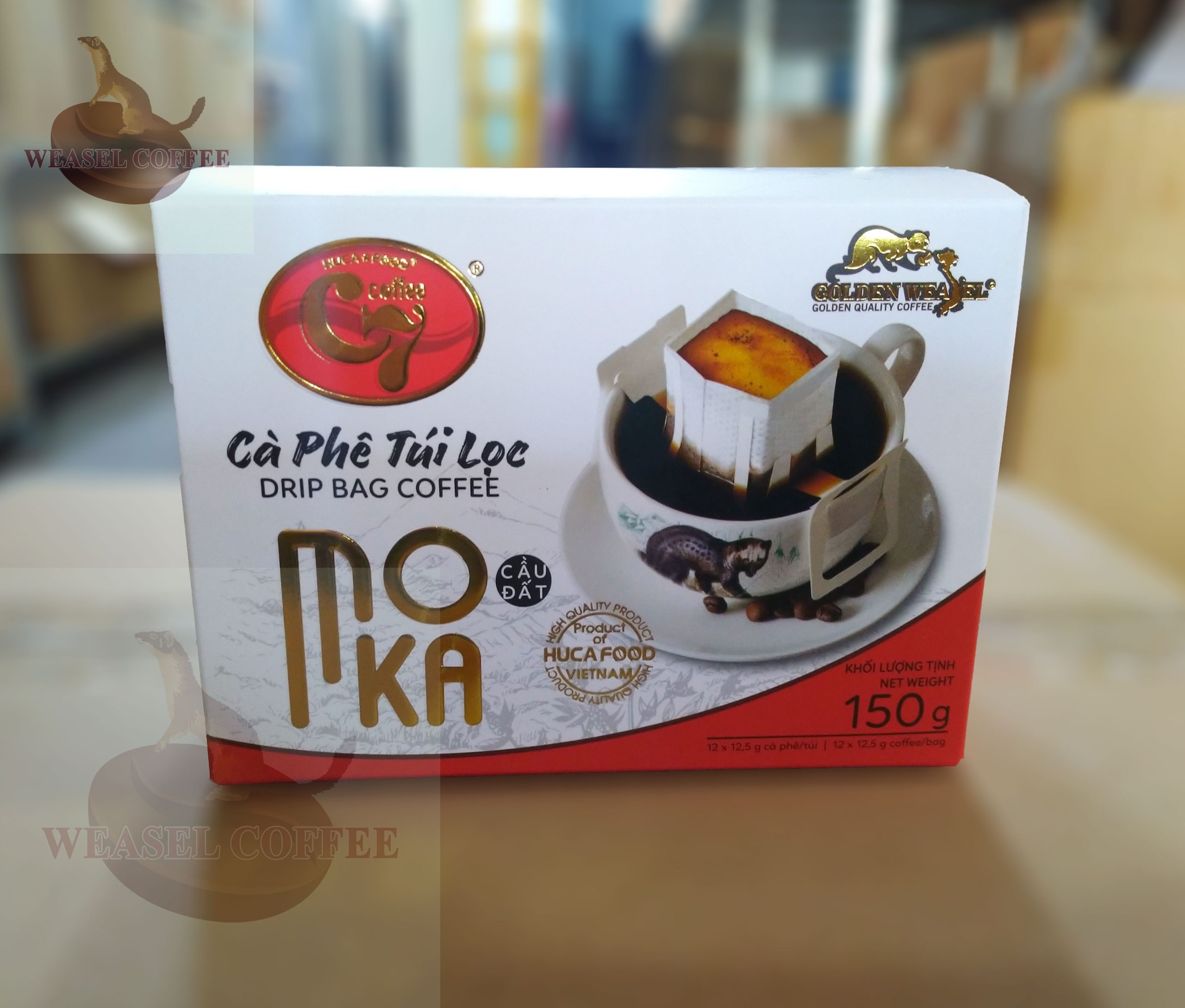 Cà phê chồn Moka túi lọc ( phin giấy ) - Hộp 12 gói x 12,5g