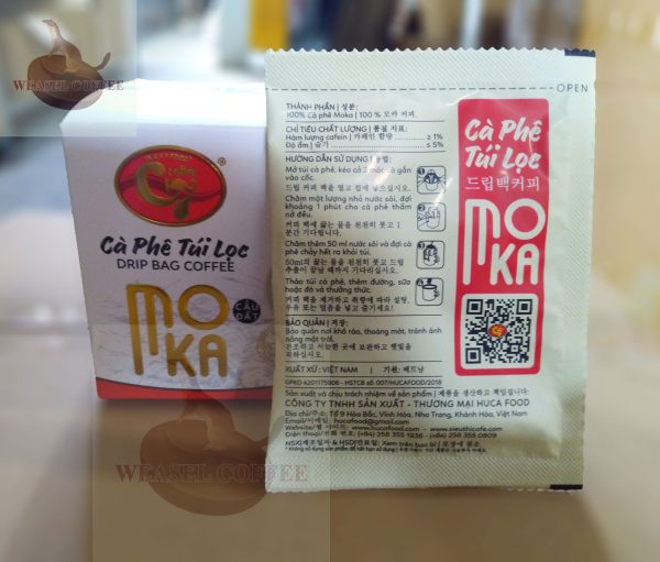 Cà phê Moka túi lọc ( phin giấy ) - Hộp 12 gói x 12,5g