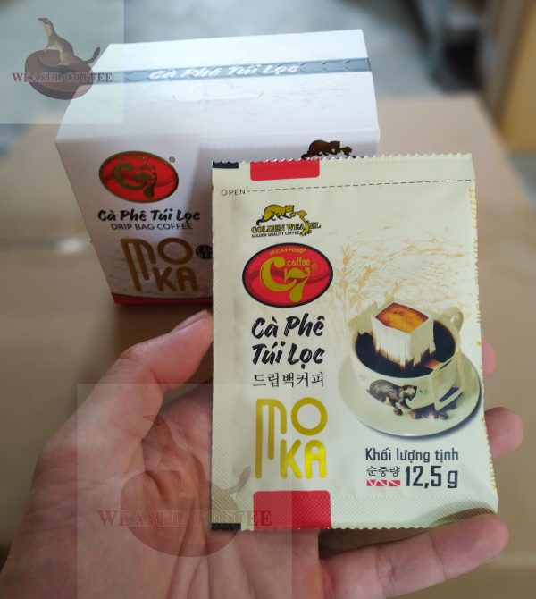 Cà phê Moka túi lọc ( phin giấy ) - Hộp 12 gói x 12,5g