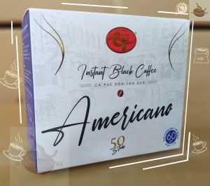 Cà phê hòa tan đen Americano - Hộp 50 gói x 1,2g