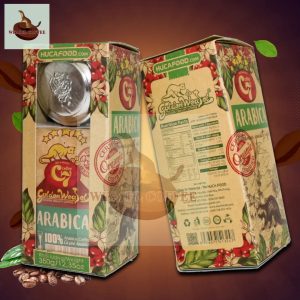 arabica-hop-phin Cà Phê Arabica Nguyên Chất Hương Chồn 350g - Hộp Kraft Kính