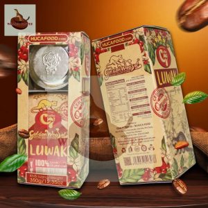 luwak-hop-phin Cà phê Chồn Luwak Nguyên Chất 350g - Hộp Kraft Kính