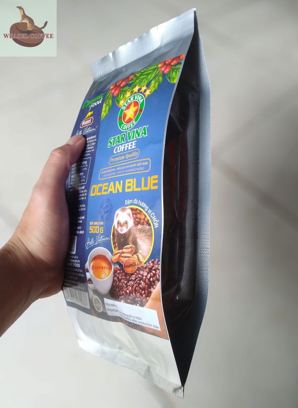 Cà Phê Ocean Blue Hương Chồn - Túi 500g Hạt