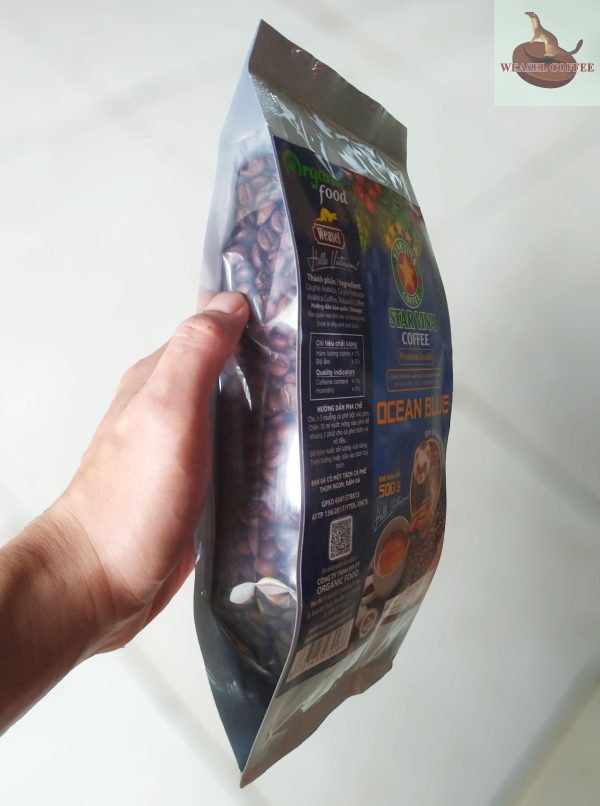 Cà Phê Ocean Blue Hương Chồn - Túi 500g Hạt