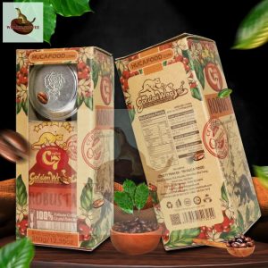 robusta-hop-phin Cà Phê Robusta Nguyên Chất 350g - Hộp Kraft Kính